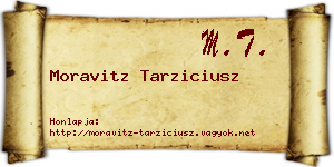 Moravitz Tarziciusz névjegykártya